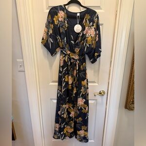 Anrabess Floral Kimono Wrap Dress